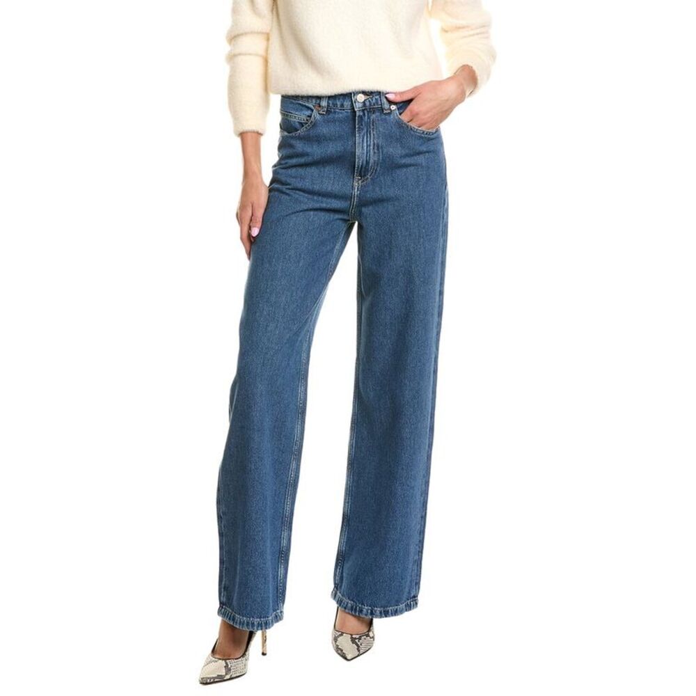 Boss Hugo Boss Womens Marlene High-Rise Wide Leg Jean, Blue